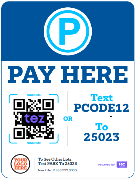 T2P Sign 12x18 Plastic – TEZ Technology, LLC